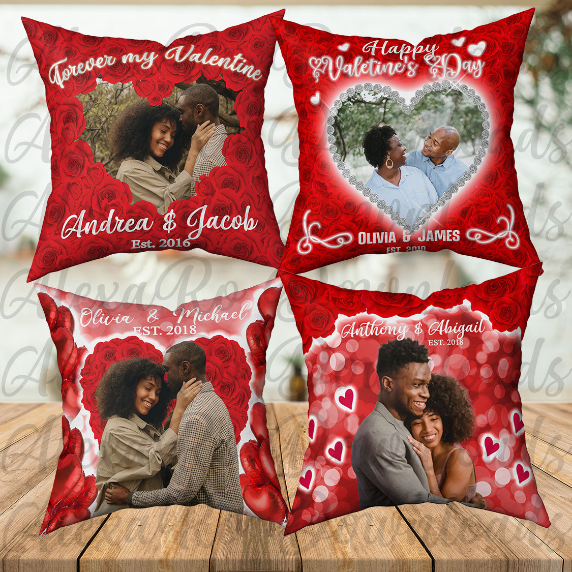 Valentines Day/ Anniversary sublimation pillows, PNG files+ mockups