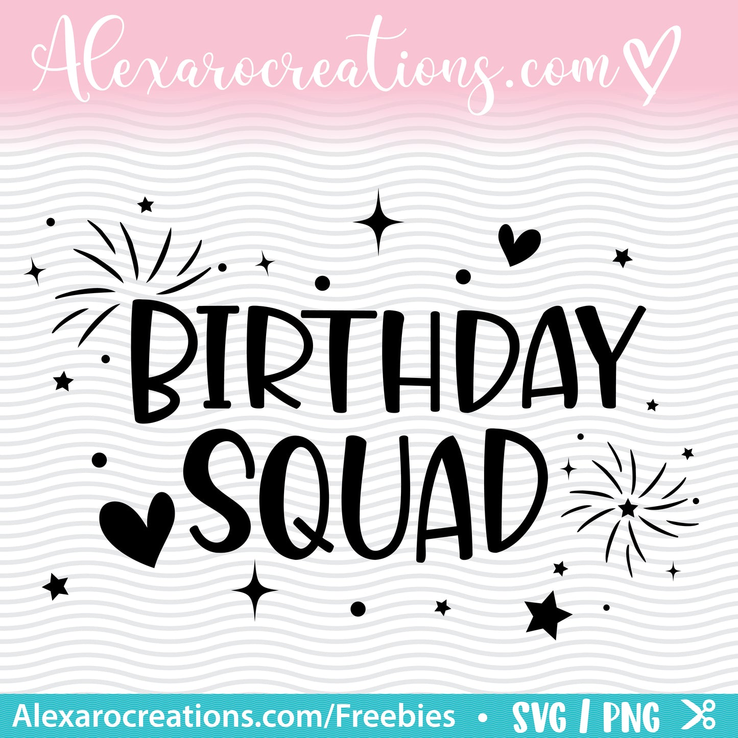 Confetti Birthday Squad FREE SVG, cutting file