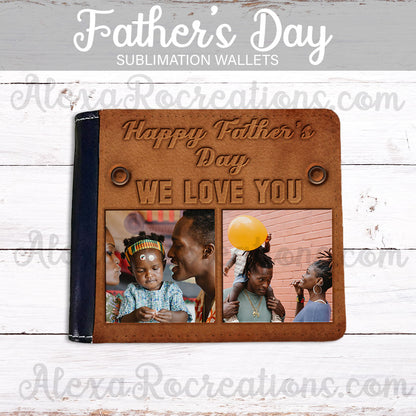 Fathers day Sublimation Wallet templates + Mockups