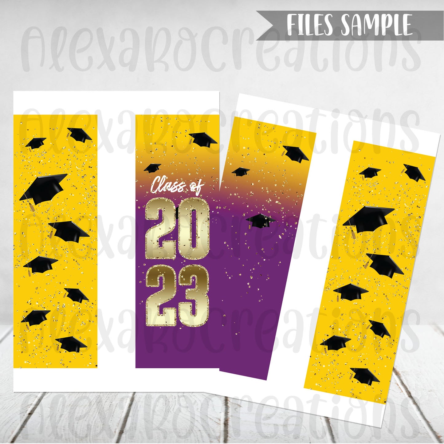 Graduation stoles for sublimation, PNG files + Mockups