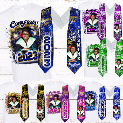 Photoshop templates Graduation shirts and stoles