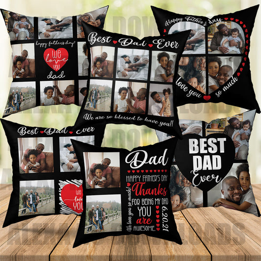 Fathers day Sublimation pillow templates + Mockups