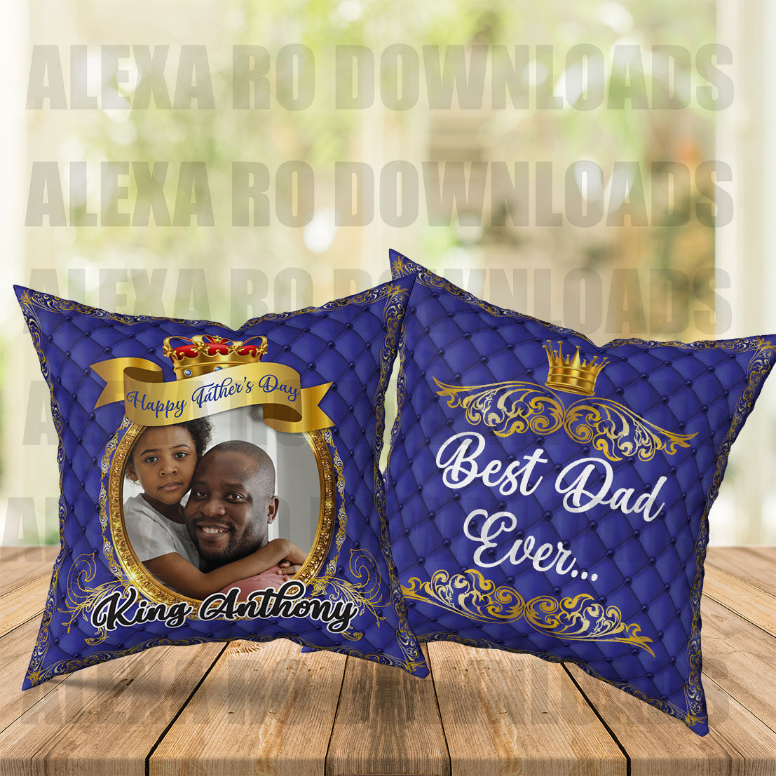 Fathers day Sublimation pillow templates + Mockups – AlexaRo Creations