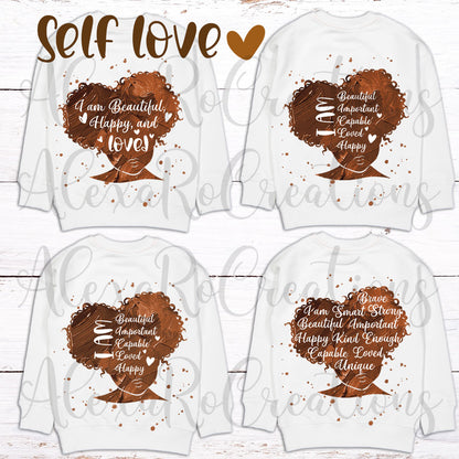 Self love quotes Sublimation bundle + Mockups