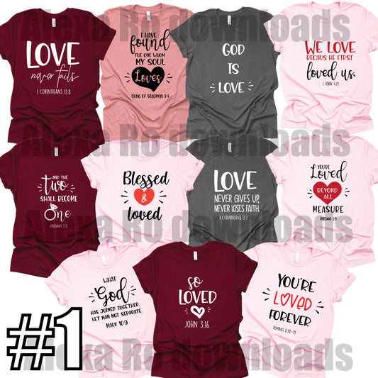 Valentines Day Matching couple designs, PNG, SVG+ Mockups
